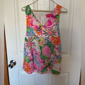 Lilly Pulitzer Floral Sleeveless Top XS